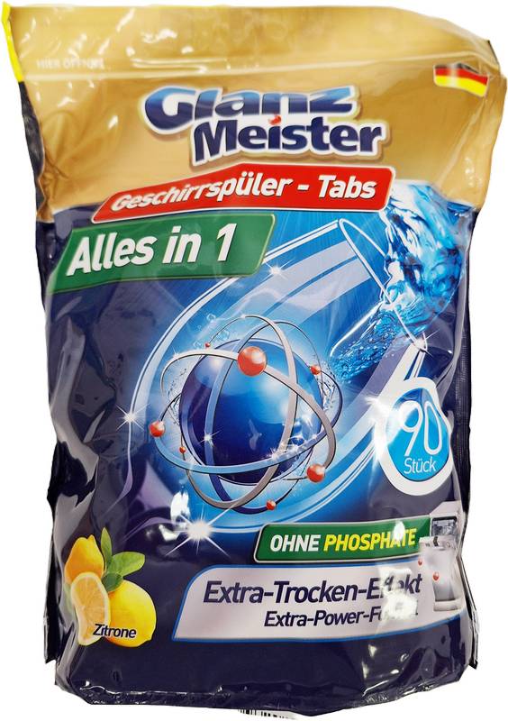 Glanz Meister citron – tablety do myčky | 90ks